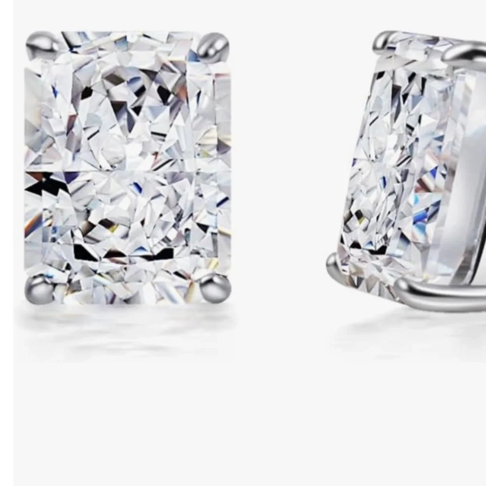 1.5ct Radiant Studs - Picture 6 of 14